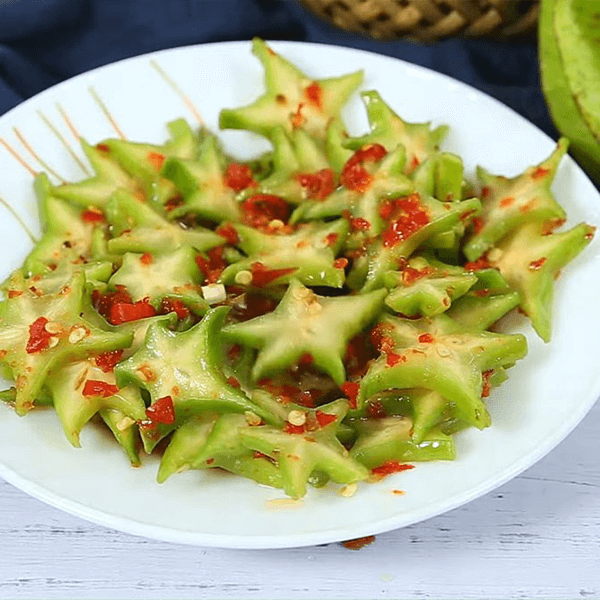 Star fruit pickled with chili sauce